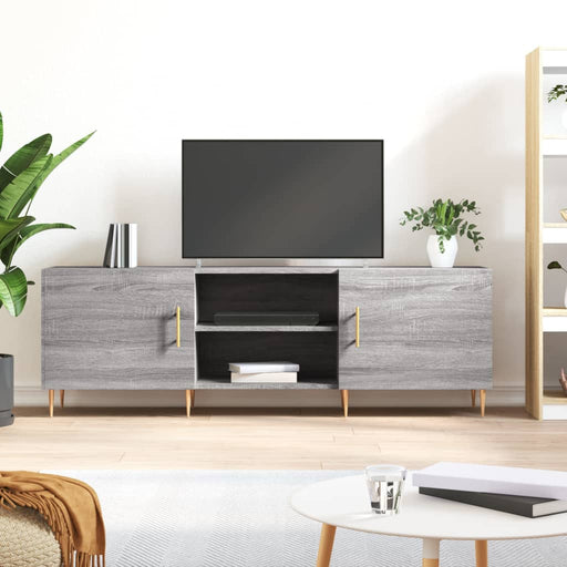 Comodă TV, gri sonoma, 150x30x50 cm, lemn compozit - WALTI WALTI