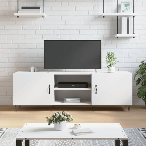 Comodă TV, alb, 150x30x50 cm, lemn compozit - WALTI WALTI
