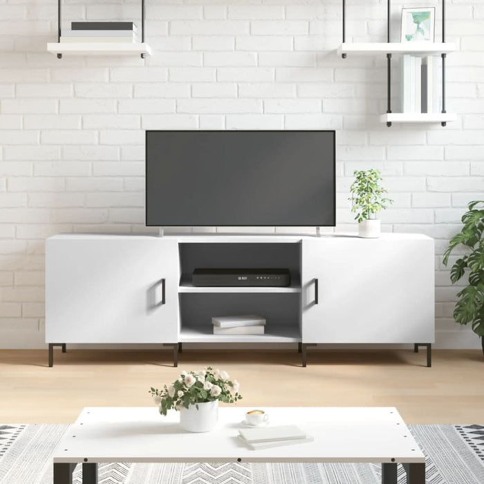 Comodă TV, alb, 150x30x50 cm, lemn compozit - WALTI WALTI