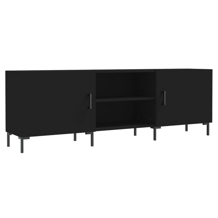 Comodă TV, negru, 150x30x50 cm, lemn compozit - WALTI WALTI