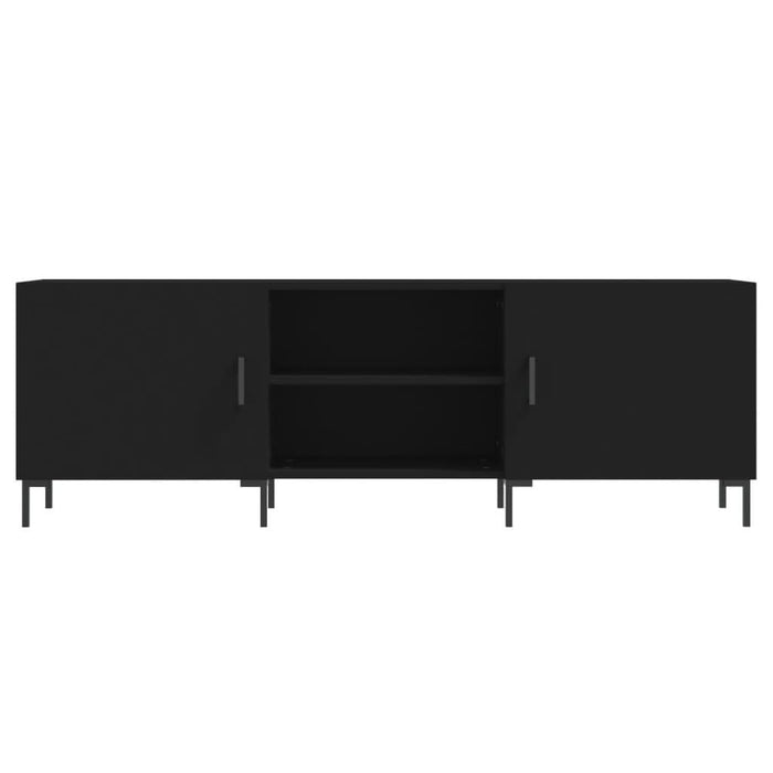Comodă TV, negru, 150x30x50 cm, lemn compozit - WALTI WALTI