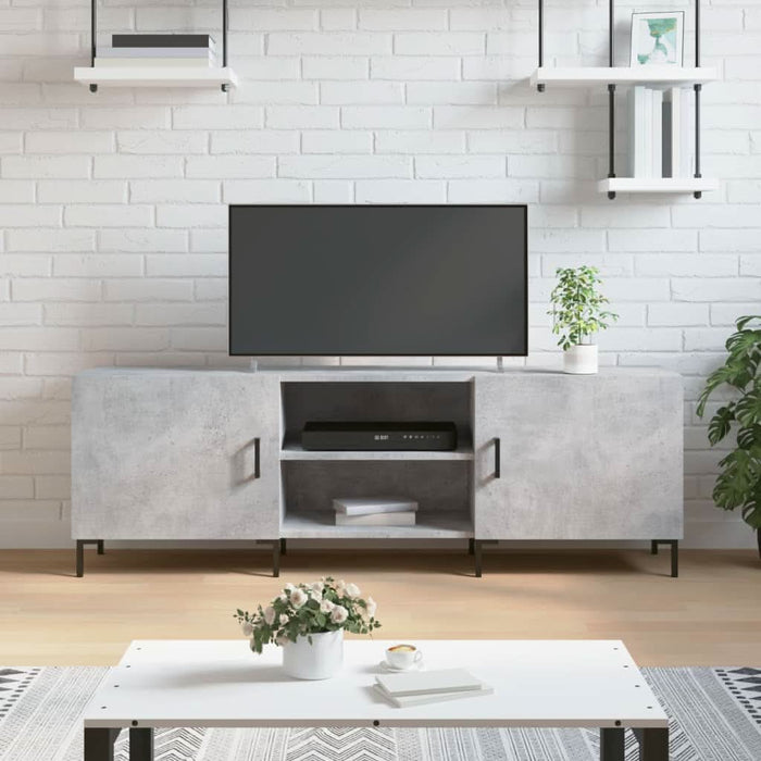 Comodă TV, gri beton, 150x30x50 cm, lemn compozit - WALTI WALTI