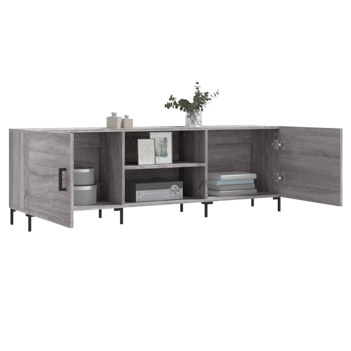 Comodă TV, gri sonoma, 150x30x50 cm, lemn compozit WALTI