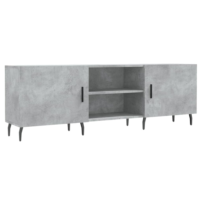 Comodă TV, gri beton, 150x30x50 cm, lemn compozit WALTI