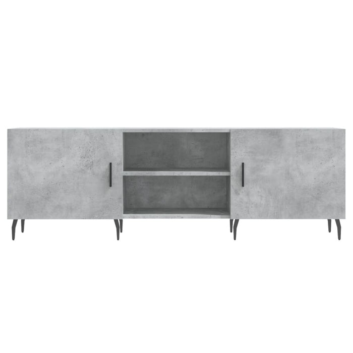 Comodă TV, gri beton, 150x30x50 cm, lemn compozit WALTI