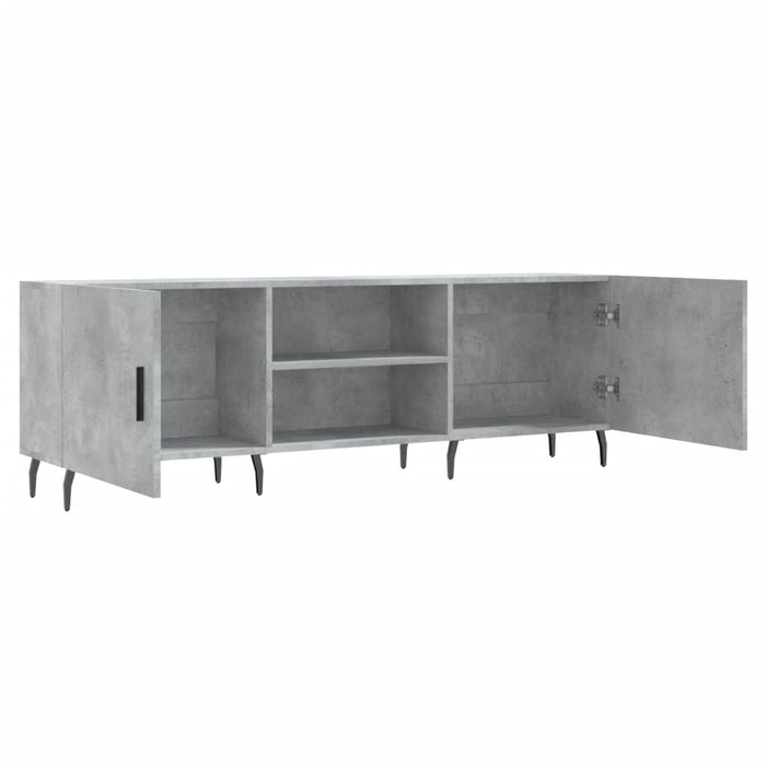 Comodă TV, gri beton, 150x30x50 cm, lemn compozit WALTI