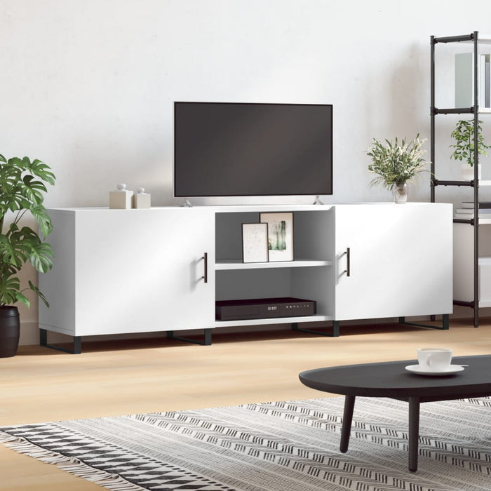 Comodă TV, alb, 150x30x50 cm, lemn compozit - WALTI WALTI