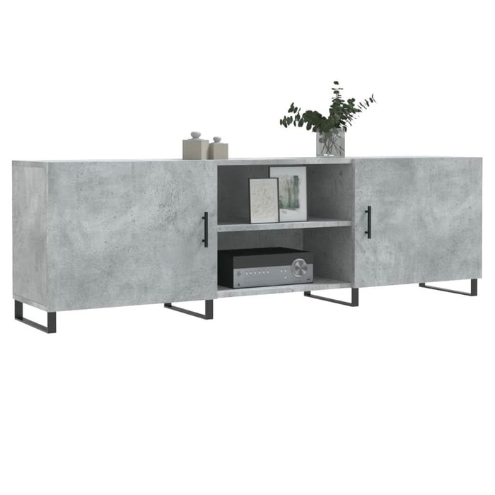 Comodă TV, gri beton, 150x30x50 cm, lemn compozit - WALTI WALTI