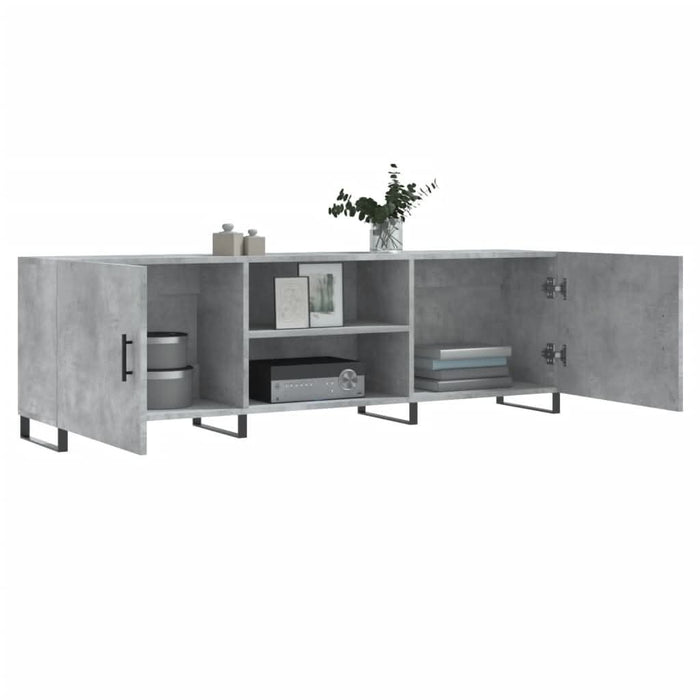 Comodă TV, gri beton, 150x30x50 cm, lemn compozit - WALTI WALTI