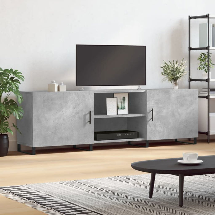 Comodă TV, gri beton, 150x30x50 cm, lemn compozit - WALTI WALTI