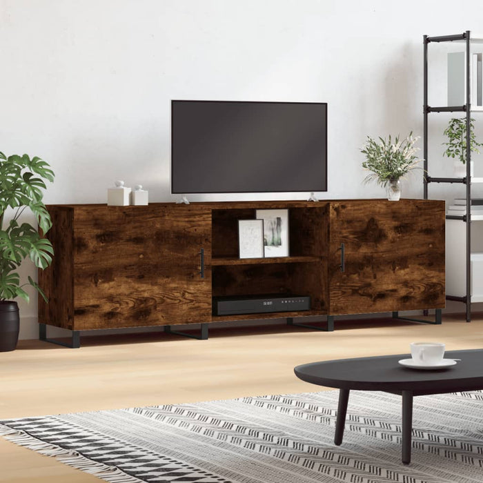 Comodă TV, stejar fumuriu, 150x30x50 cm, lemn compozit - WALTI WALTI
