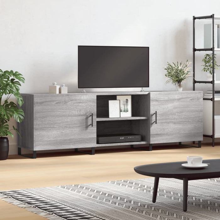 Comodă TV, gri sonoma, 150x30x50 cm, lemn compozit - WALTI WALTI