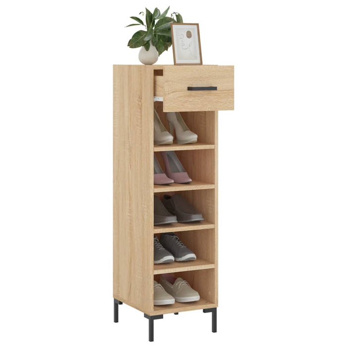 Dulap de pantofi stejar Sonoma 30x35x105 cm lemn prelucrat WALTI