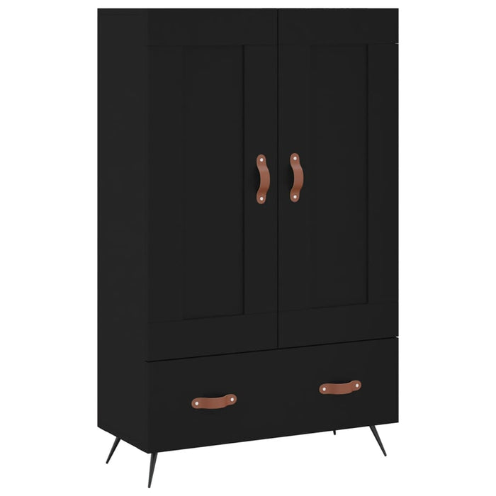 Dulap înalt, negru, 69,5x31x115 cm, lemn prelucrat WALTI