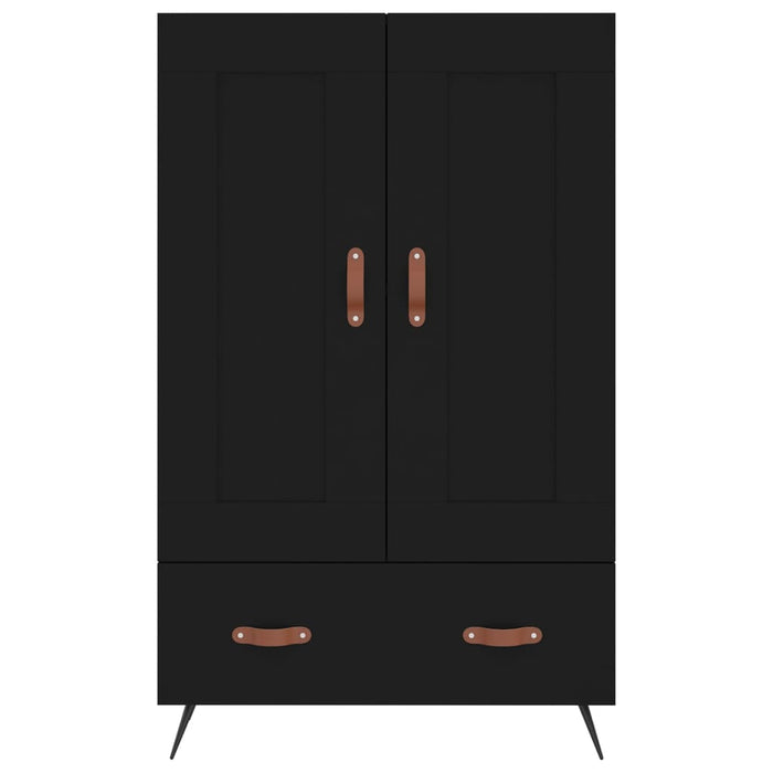 Dulap înalt, negru, 69,5x31x115 cm, lemn prelucrat WALTI