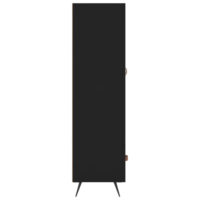 Dulap înalt, negru, 69,5x31x115 cm, lemn prelucrat WALTI