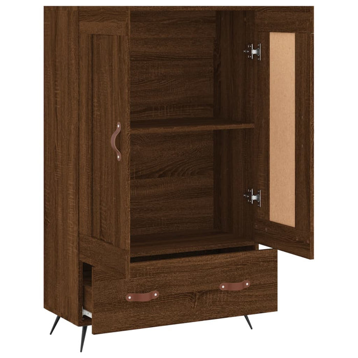 Dulap înalt, stejar maro, 69,5x31x115 cm, lemn prelucrat WALTI