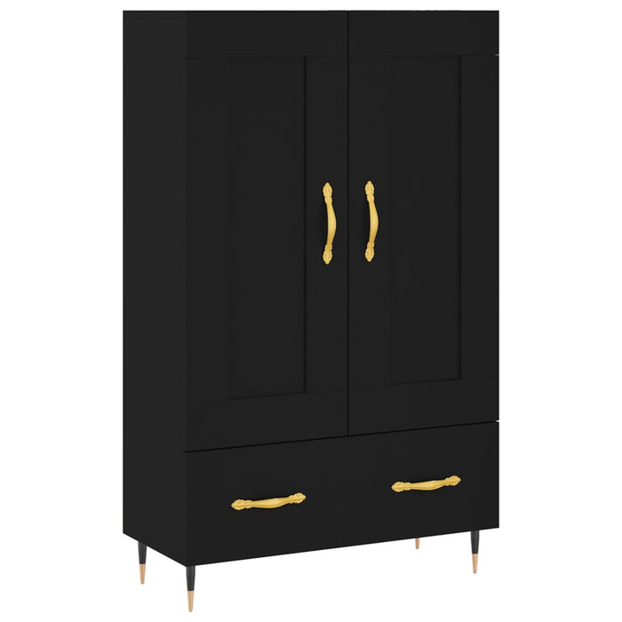 Dulap înalt, negru, 69,5x31x115 cm, lemn prelucrat WALTI