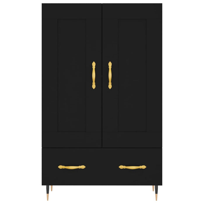 Dulap înalt, negru, 69,5x31x115 cm, lemn prelucrat WALTI