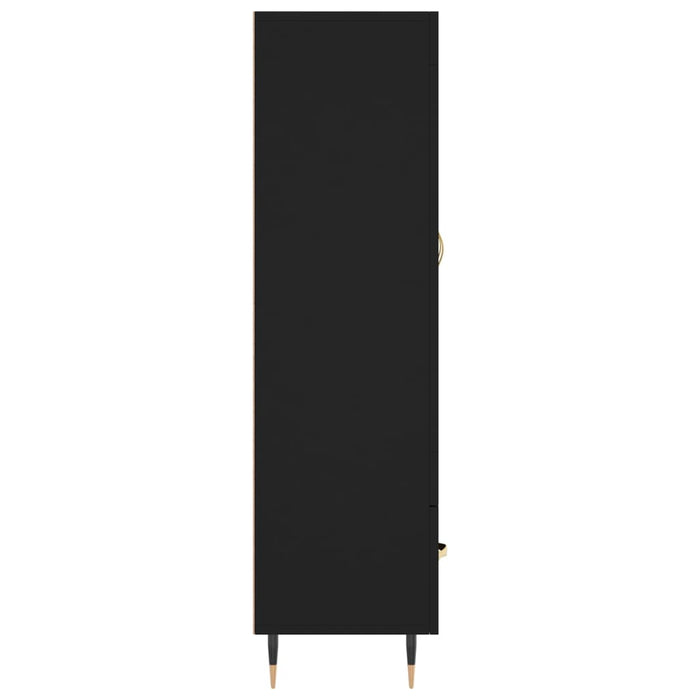 Dulap înalt, negru, 69,5x31x115 cm, lemn prelucrat WALTI