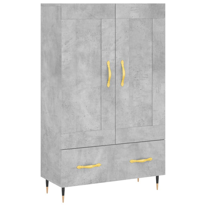 Dulap înalt, gri beton, 69,5x31x115 cm, lemn compozit - WALTI WALTI