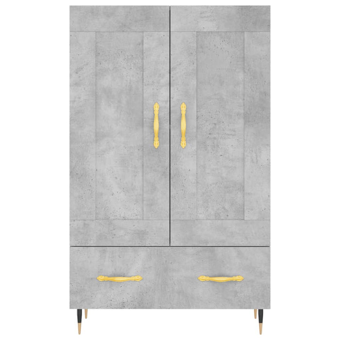 Dulap înalt, gri beton, 69,5x31x115 cm, lemn compozit - WALTI WALTI