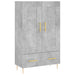 Dulap înalt, gri beton, 69,5x31x115 cm, lemn compozit - WALTI WALTI