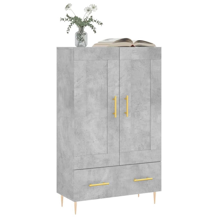 Dulap înalt, gri beton, 69,5x31x115 cm, lemn compozit - WALTI WALTI