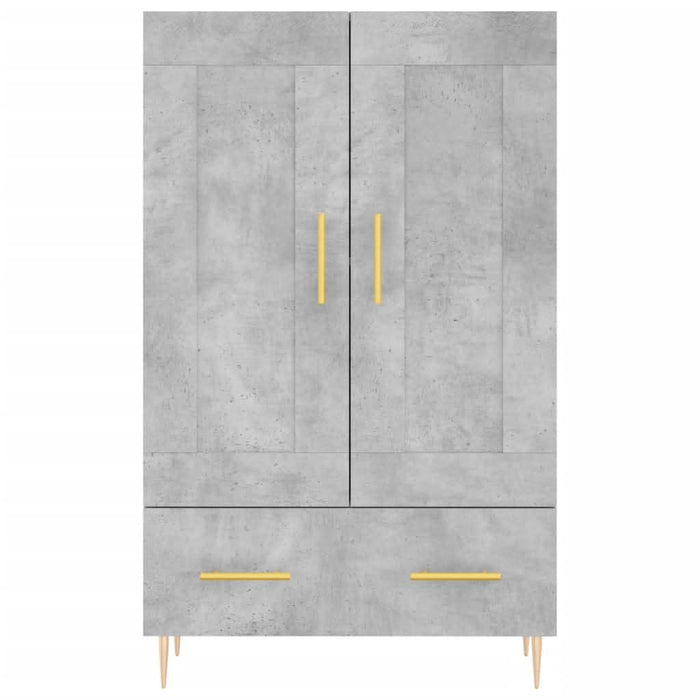 Dulap înalt, gri beton, 69,5x31x115 cm, lemn compozit - WALTI WALTI