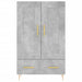 Dulap înalt, gri beton, 69,5x31x115 cm, lemn compozit - WALTI WALTI