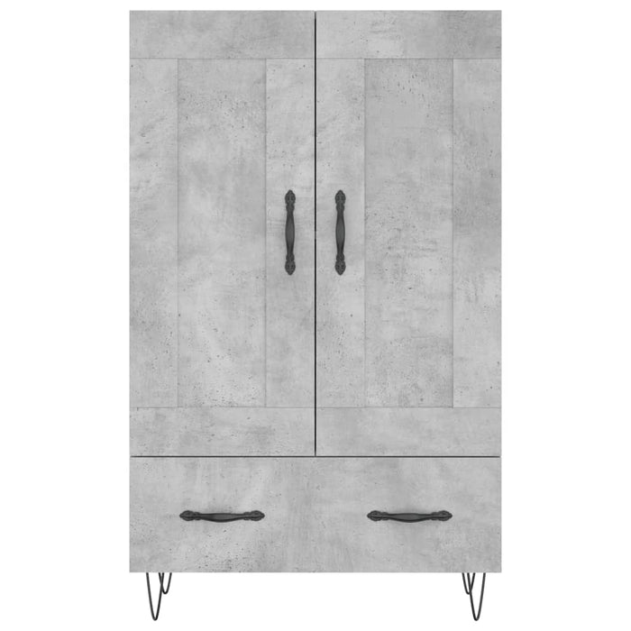 Dulap înalt, gri beton, 69,5x31x115 cm, lemn compozit - WALTI WALTI