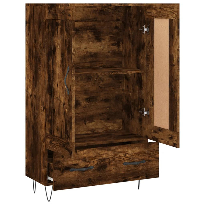 Dulap înalt, stejar afumat, 69,5x31x115 cm, lemn prelucrat - WALTI WALTI