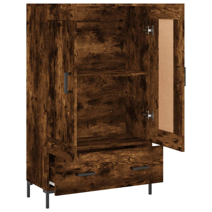 Dulap înalt, stejar afumat, 69,5x31x115 cm, lemn prelucrat WALTI