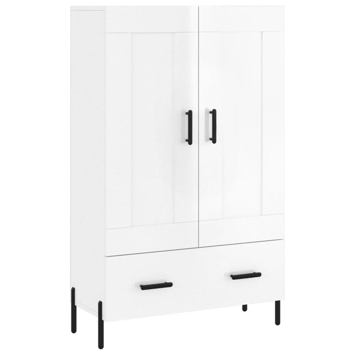 Dulap înalt, alb extralucios, 69,5x31x115 cm, lemn prelucrat WALTI