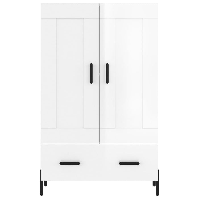 Dulap înalt, alb extralucios, 69,5x31x115 cm, lemn prelucrat WALTI