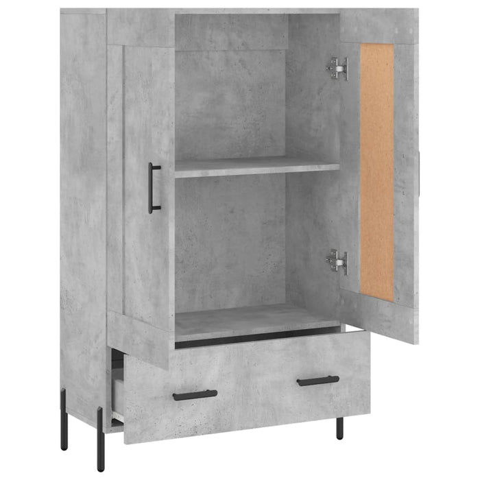 Dulap înalt, gri beton, 69,5x31x115 cm, lemn compozit - WALTI WALTI