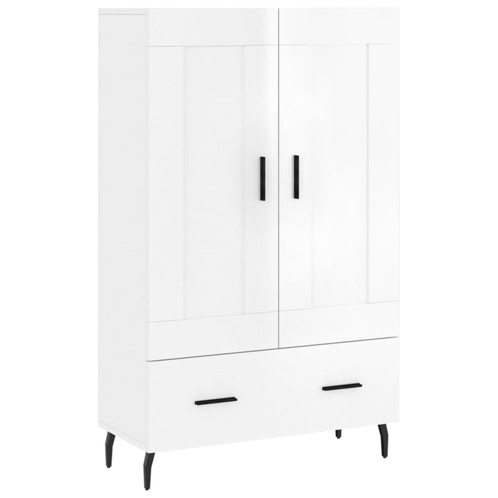 Dulap înalt, alb extralucios, 69,5x31x115 cm, lemn prelucrat WALTI