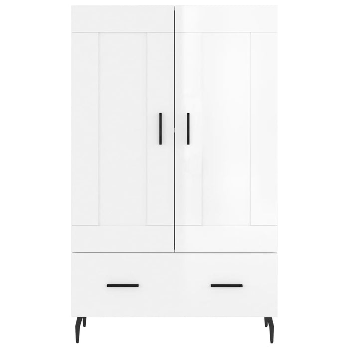 Dulap înalt, alb extralucios, 69,5x31x115 cm, lemn prelucrat WALTI