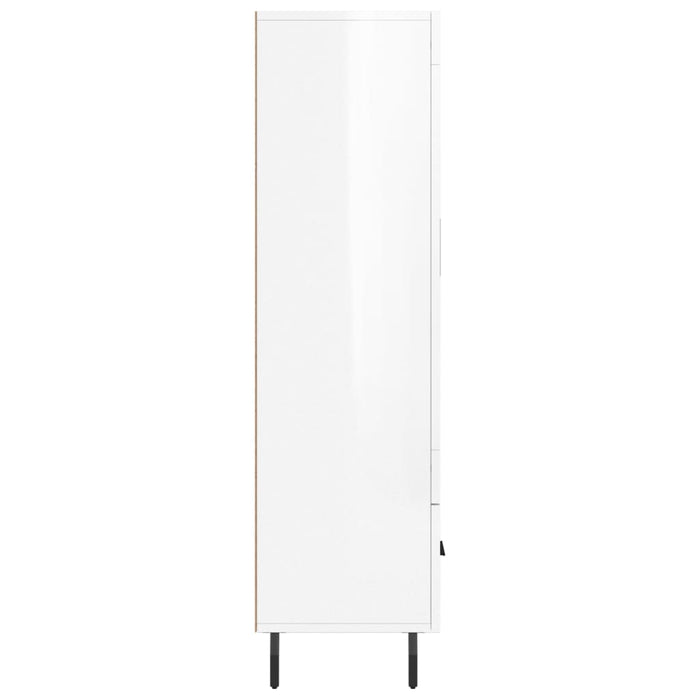 Dulap înalt, alb extralucios, 69,5x31x115 cm, lemn prelucrat WALTI