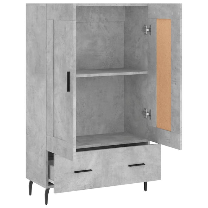 Dulap înalt, gri beton, 69,5x31x115 cm, lemn compozit - WALTI WALTI