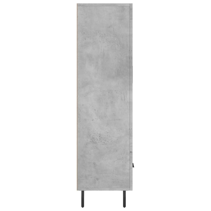 Dulap înalt, gri beton, 69,5x31x115 cm, lemn compozit - WALTI WALTI