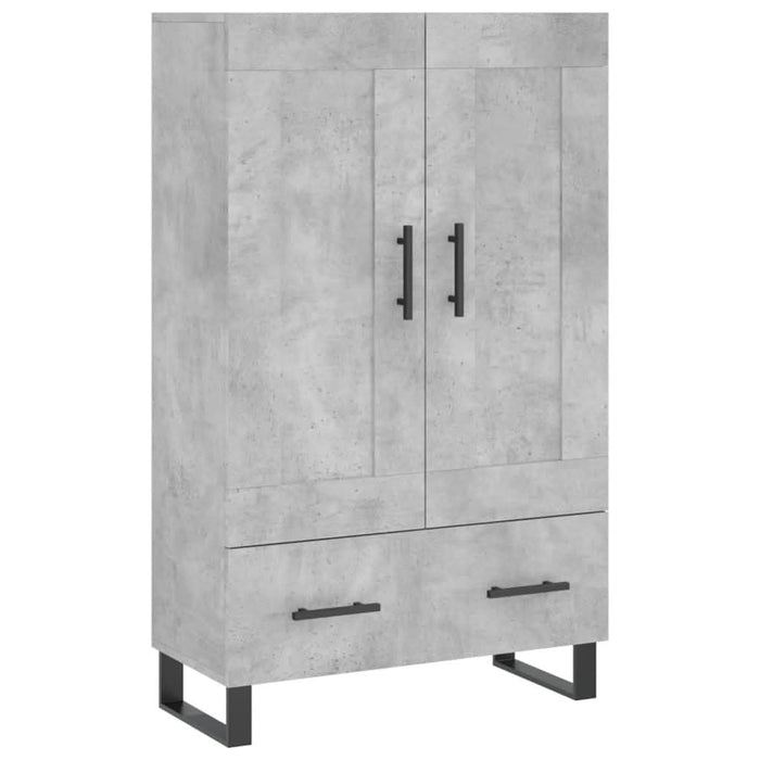 Dulap înalt, gri beton, 69,5x31x115 cm, lemn compozit - WALTI WALTI