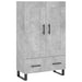 Dulap înalt, gri beton, 69,5x31x115 cm, lemn compozit - WALTI WALTI