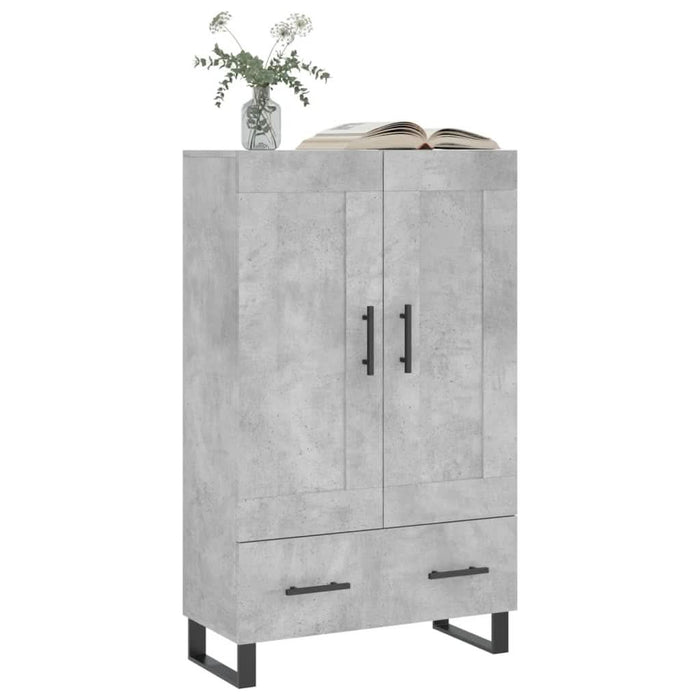 Dulap înalt, gri beton, 69,5x31x115 cm, lemn compozit - WALTI WALTI