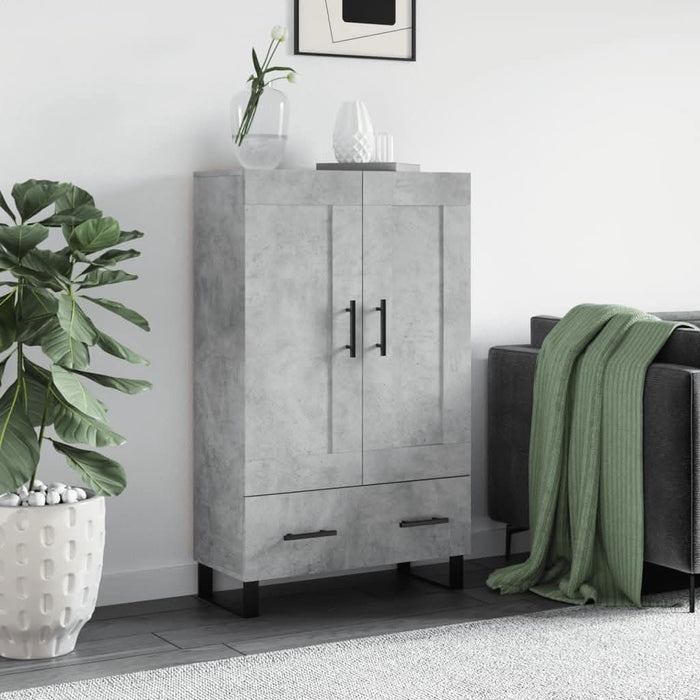 Dulap înalt, gri beton, 69,5x31x115 cm, lemn compozit - WALTI WALTI