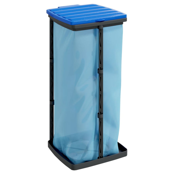 Suporturi saci de gunoi, 2 buc., negru și albastru, 60 L, PP - WALTI WALTI