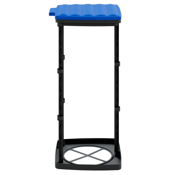 Suporturi saci de gunoi, 2 buc., negru și albastru, 60 L, PP - WALTI WALTI