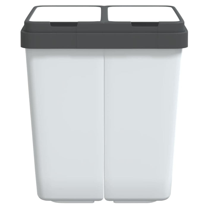 Coș de gunoi dublu, alb, 2x25 L - WALTI WALTI