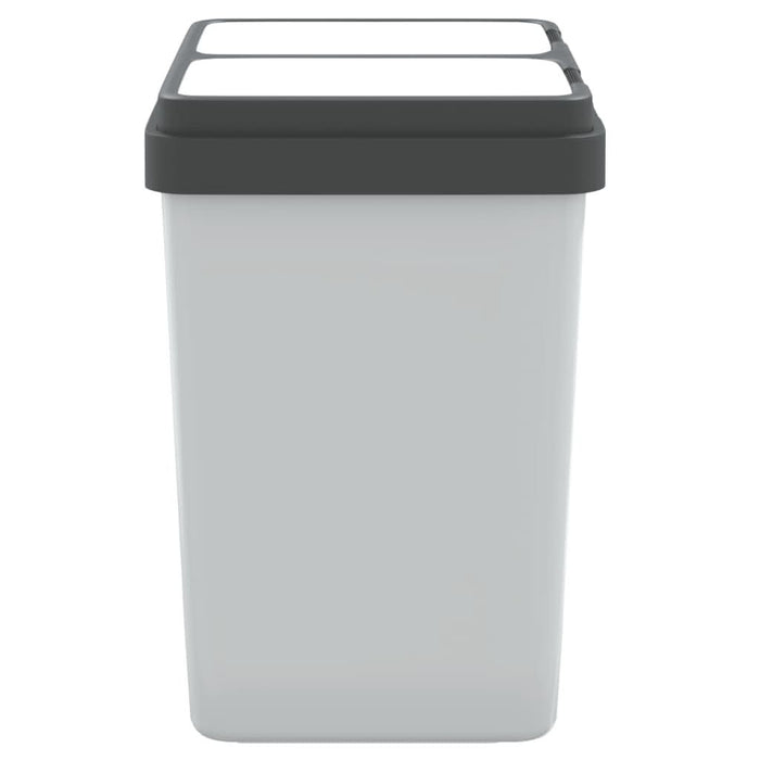 Coș de gunoi dublu, alb, 2x25 L - WALTI WALTI