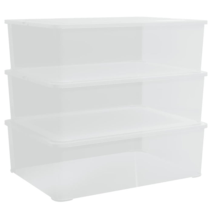 Cutii de depozitare din plastic, 3 buc., 25 L, stivuibile - WALTI WALTI
